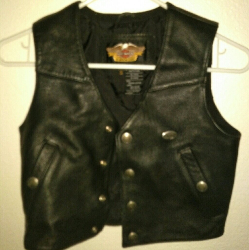 Leather Harley Davidson vest